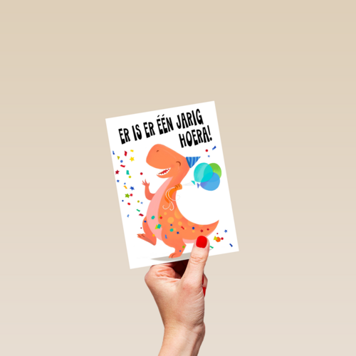 er is een jarig t rex hoera