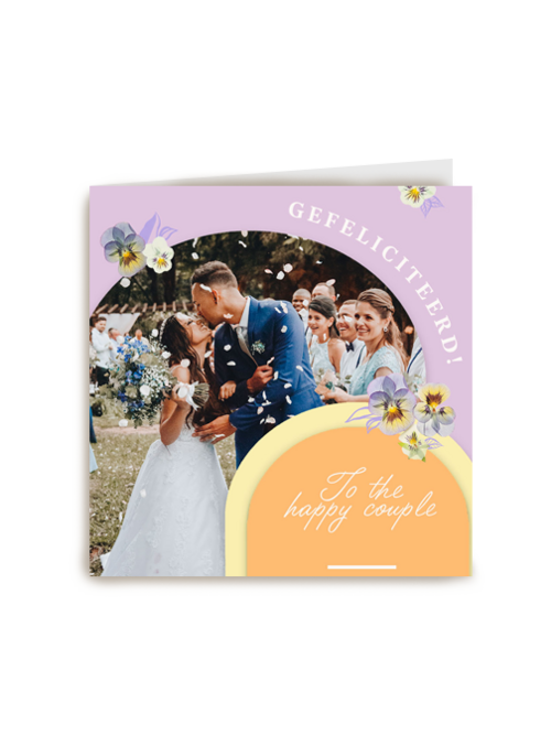 Kaart Hallmark | Felicitatie Huwelijk | Foto Trouwkaart Met Tekst To The Happy Couple