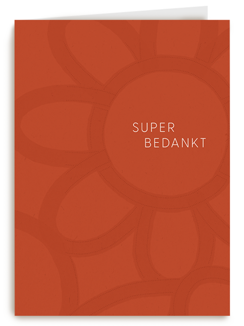 Kaart Hallmark | Vriendschap | Bloem Superbedankt Rood