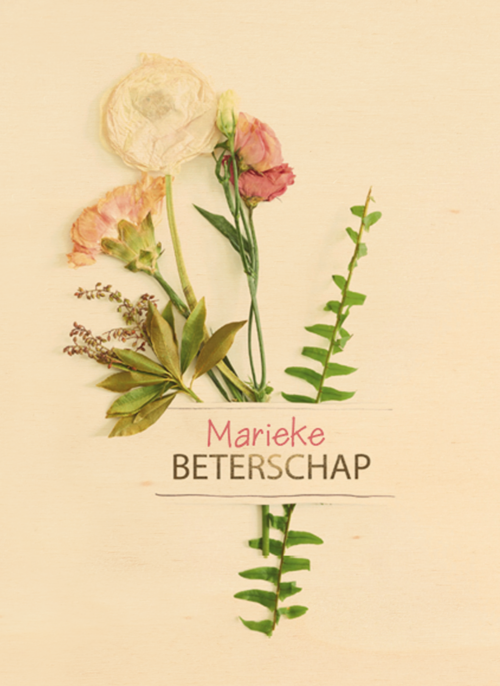 Houten Kaart Beterschapskaarten | Houten Kaart Hallmark | Beterschapskaarten | Botanical Kaart Beterschap Met Een Bloemetje