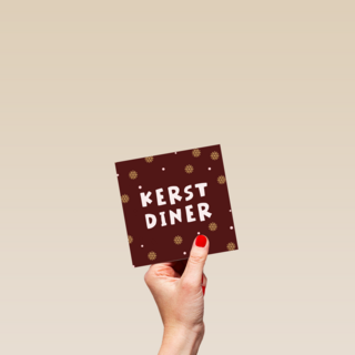 Kerst uitnodiging Kerstdiner modern