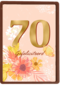 Verjaardagskaart 70 met bloemen