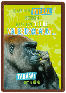 Vaderdagkaart grappig Aap zoekt leuke verjaardagskaart