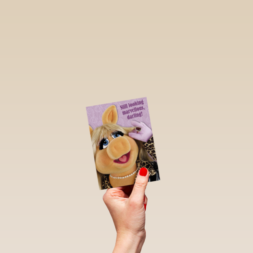 miss piggy met ring en ketting