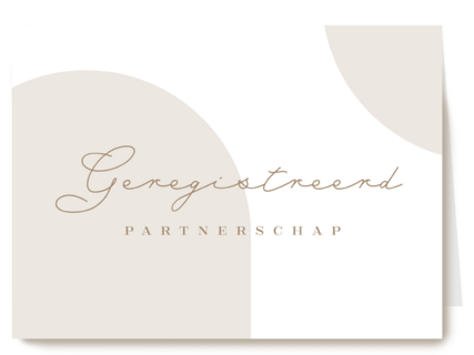 stijlvolle kaart voor geregistreerd partnerschap