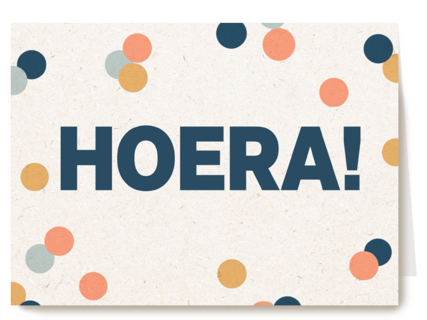 Hoera met confetti