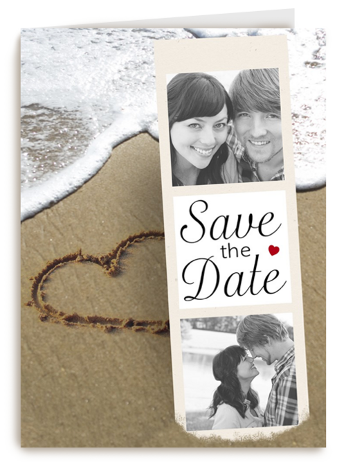 fotokaart save the date strand