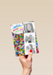 fotokaart jarige gekleurde confetti
