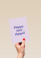 Verjaardagskaart vrouw grappig Happy new rimpel