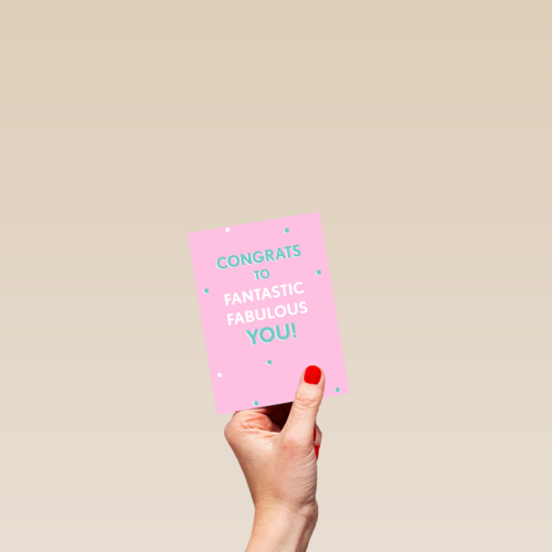 Gefeliciteerdkaart Congrats to fantastic fabulous you