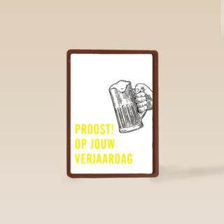 Verjaardagskaart man hip Proost op jouw verjaardag