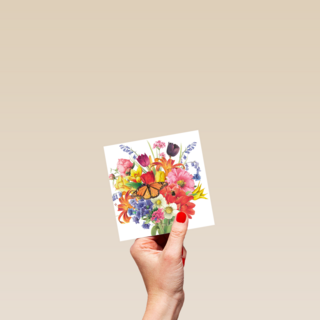 Kaart flowers by Marjolein Bastin Boeket bloemen blanco
