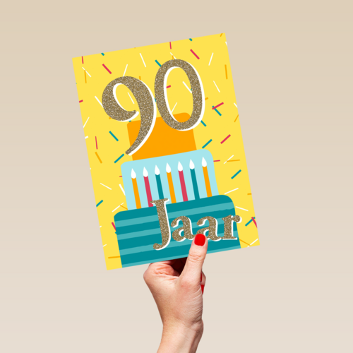 verjaardagskaart 90 jaar met cadeautjes