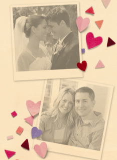 echtverenigingkaart met hartjes aantal jaar getrouwd