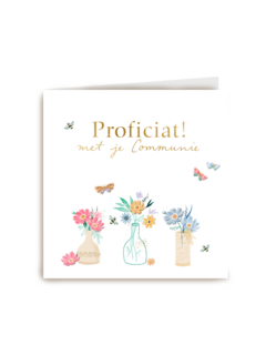 Proficiat met je communie bloemen