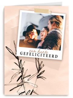 Verjaardag kaart foto hip van harte gefeliciteerd