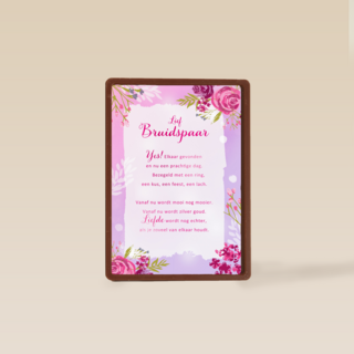 Huwelijkskaart pas getrouwd More than words