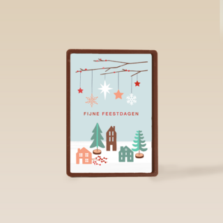 zakelijke kerstkaart sneeuwlandschap