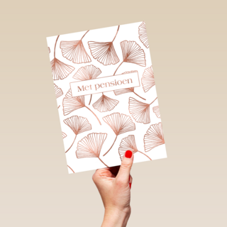 met pensioen met metallic bloemen