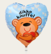 Ballon Hart Dikke Knuffel Blauw