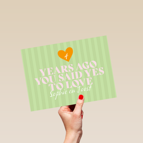 Years ago you said yes to love