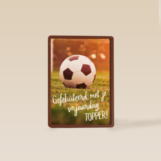 Verjaardagskaart voetbal topper