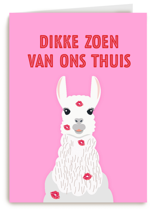 dikke zoen van ons thuis alpaca