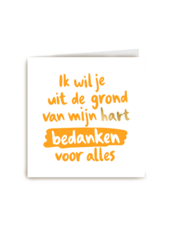 bedankt kaart ik wil jullie bedanken voor alles