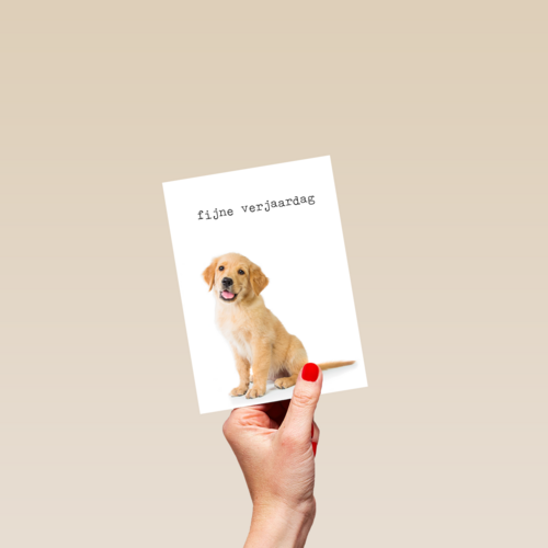 Verjaardagskaart Furry cuddles hond
