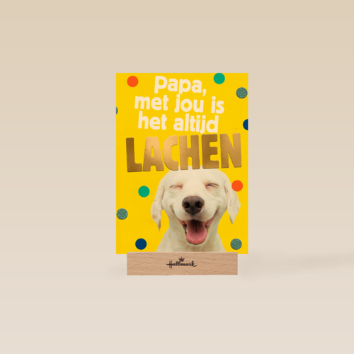 Vaderdagkaart papa met jou is het altijd lachen