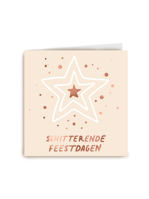 kerstkaart schitterende feestdagen