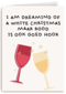 kerstkaart grappig i am dreaming of white wine