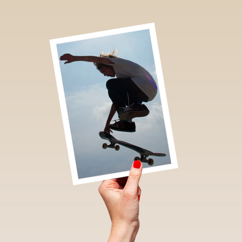 dubbele fotokaart een foto lang