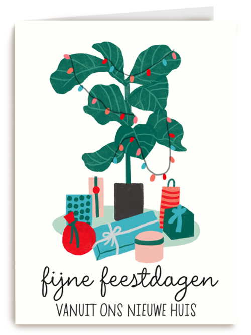 fijne feestdagen vanuit ons nieuwe huis kaart