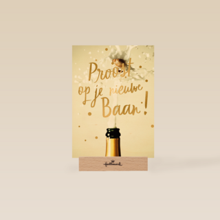 nieuwe baan kaart proost op je nieuwe baan