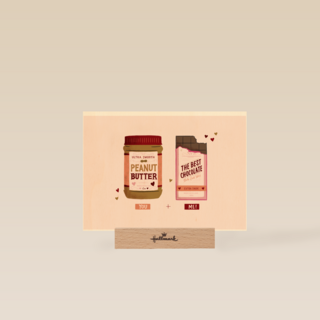 Liefde kaart peanut butter and chocolate