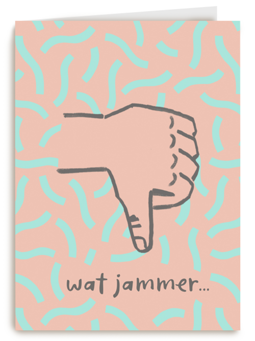 gezakt kaart thumbs down