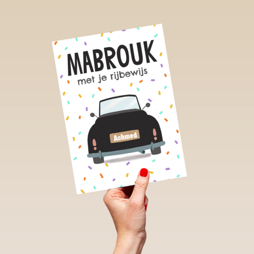 Gefeliciteerd rijbewijs arabisch