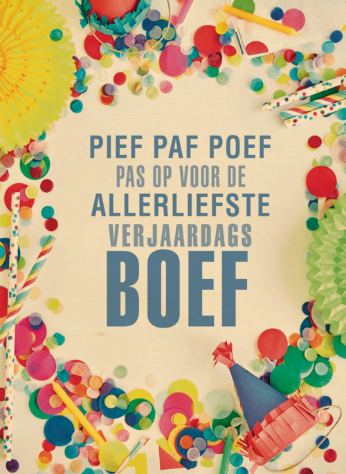 pief paf poef voor de allerliefste kaart