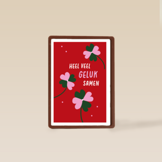 Liefdjeskaart heel veel geluk samen