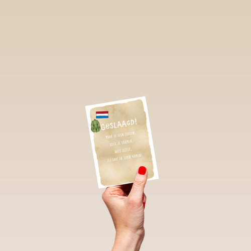 geslaagd kaart volg je dromen nederlandse vlag