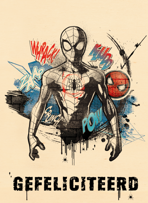 Spiderman felicitatiekaart