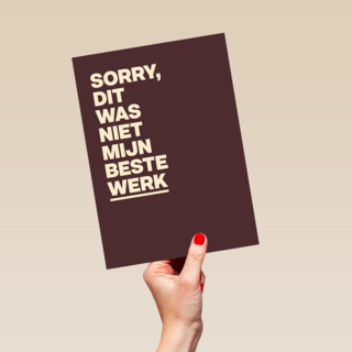 Sorry niet mijn beste werk AndC