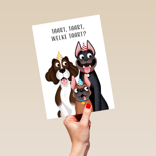 Verjaardagskaart Grappig Taart taart welke taart Folio
