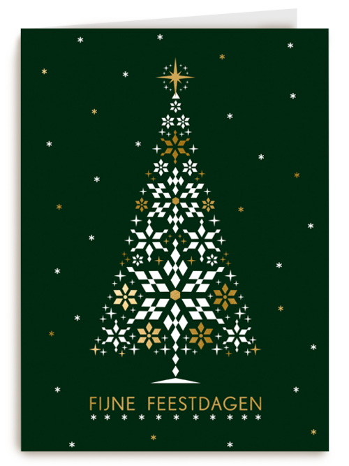 Kerstkaart zakelijk Stijlvolle kerstboom
