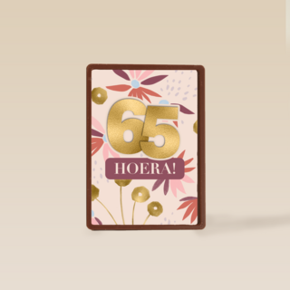 Verjaardagskaart bloemen 65 hoera