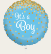 Ballon Baby Boy Blauw Goud