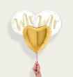 Ballonnentros Huwelijk Man en Man Goud Wit