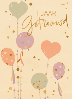 Ballonnen 1 jaar getrouwd