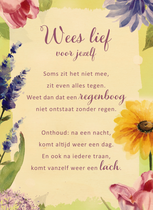 Houten Kaart Beterschapskaarten | Houten Kaart Hallmark | Beterschapskaarten | Beterschapskaart Wees Lief Voor Jezelf More Than Words